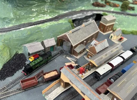 A model railway with some interesting quirky features.