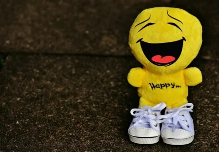 Be Happy A happy soft toy.